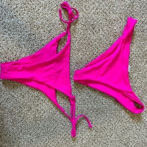 Large pink swimsuit bottoms